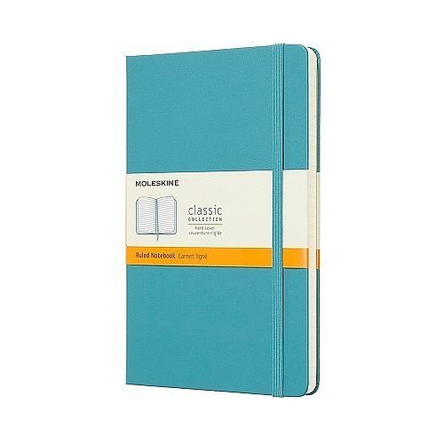 Notes moleskine classic l (13x21 cm) w linie reef blue