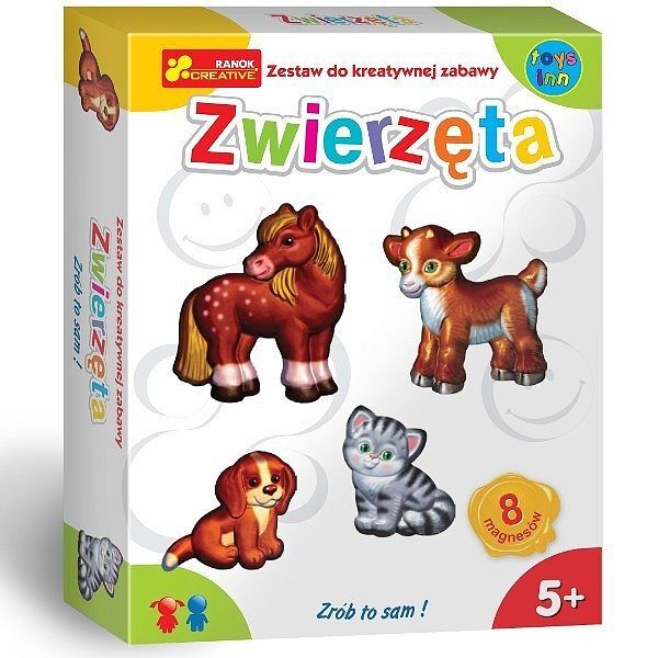 Gipsowe magnesy zwierzęta