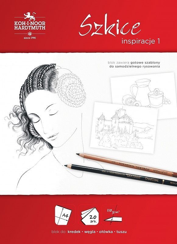 Blok koh-i-noor inspiracje szkice a4 20 ark. 110 g
