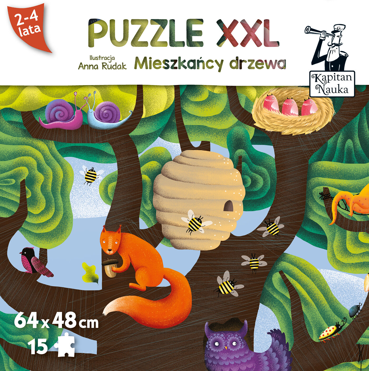 Kapitan Nauka Puzzle XXL Mieszkańcy drzewa