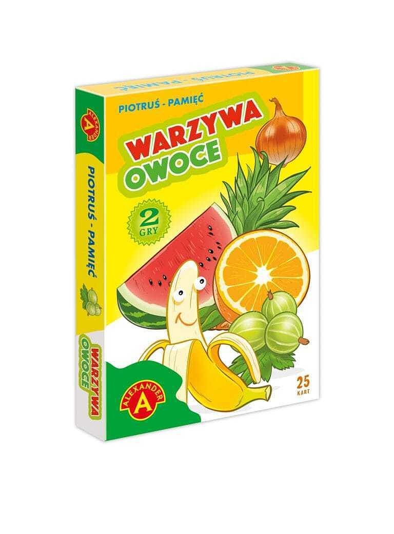 Gra karty piotruś + pamięć warzywa owoce