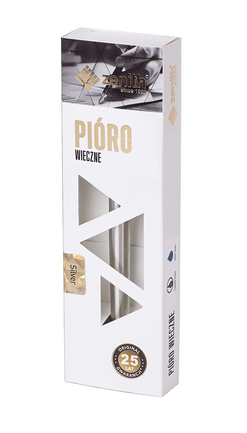 Pióro wieczne stalowe zenith silver w etui