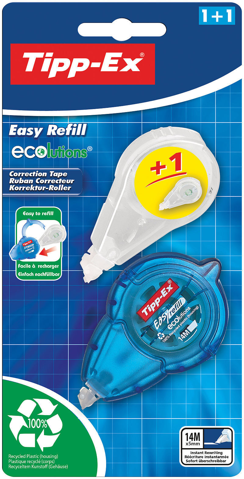 Korektor tipp-ex easy refill ecolutions 1+1szt blister