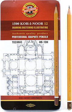 Ołówek 1502 komplet Technic HB-10H 12 sztuk