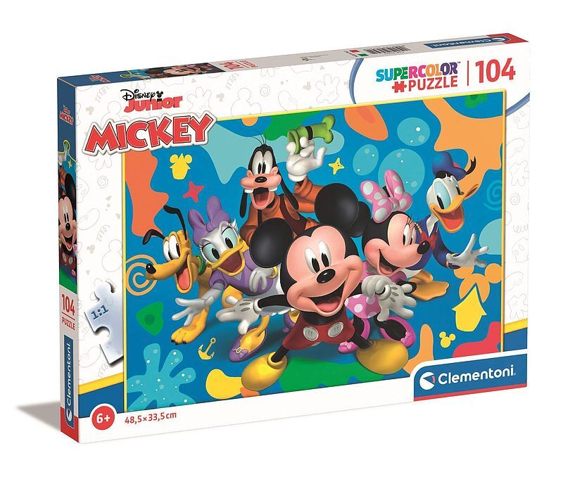Puzzle 104 super kolor disney mickey and friends 25745