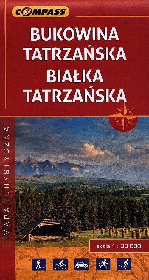 Bukowina Tatrzańska Białka Tatrzańska mapa turystyczna 1:30 000