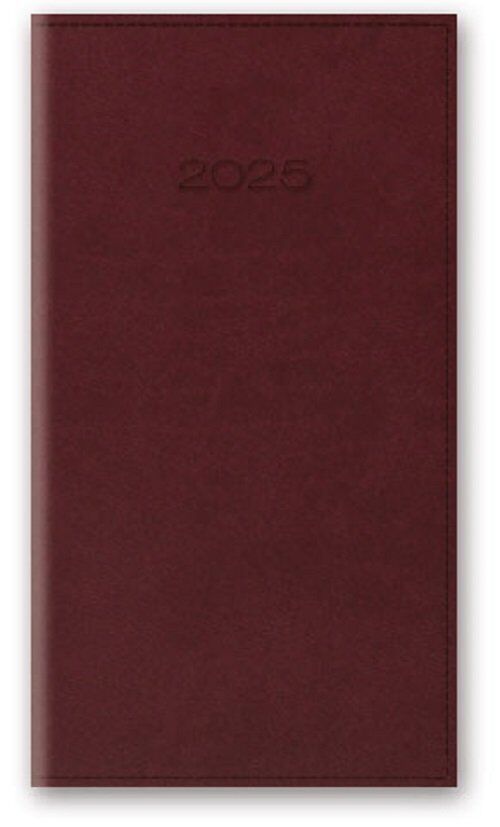 Kalendarz 2025 A6 tygodniowy vivella bordo
