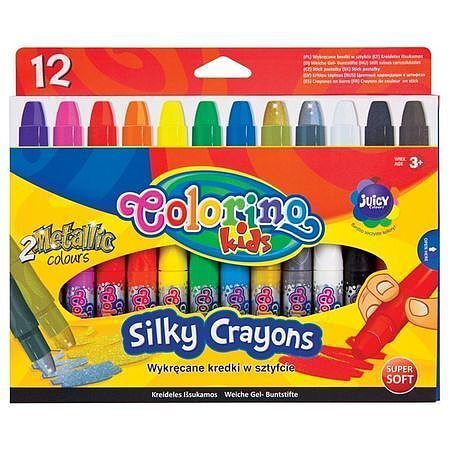Kredki świecowe żelowe colorino kids 12 kolory