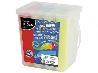 Kreda jumbo kolorowa neonowa 12 szt. Kidea