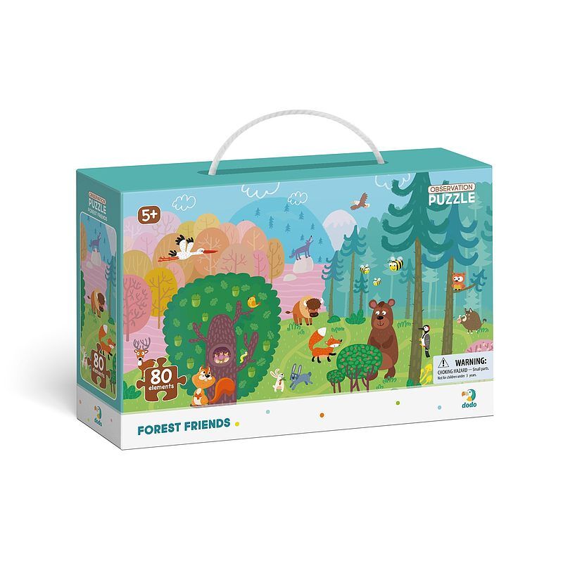 Puzzle 80 obserwacyjne leśni przyjaciele dop300140