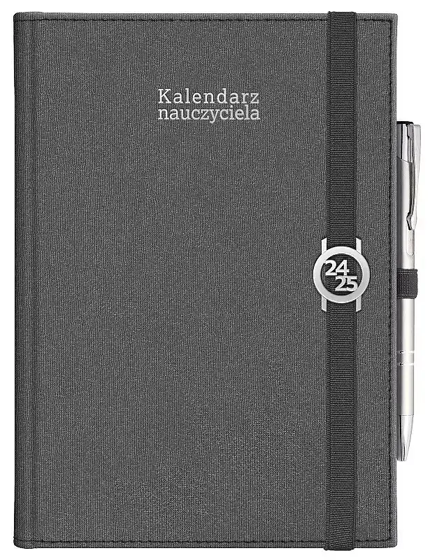 Kalendarz 2024/2025 nauczyciela b5 kraft  z gumką czarny