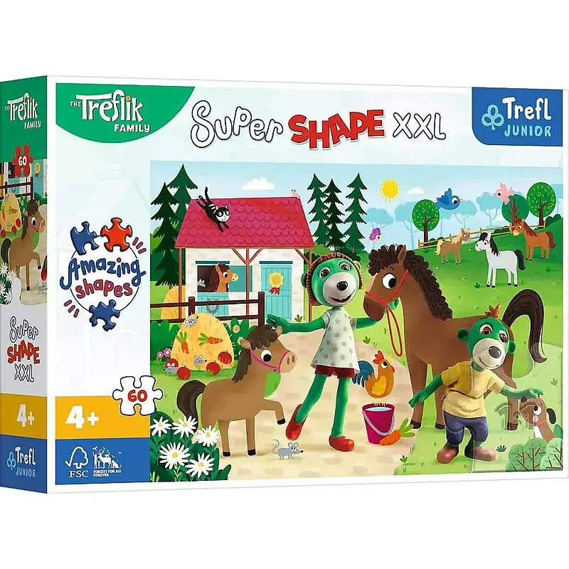 Puzzle 60 super shape xxl trefliki w stadninie 50031