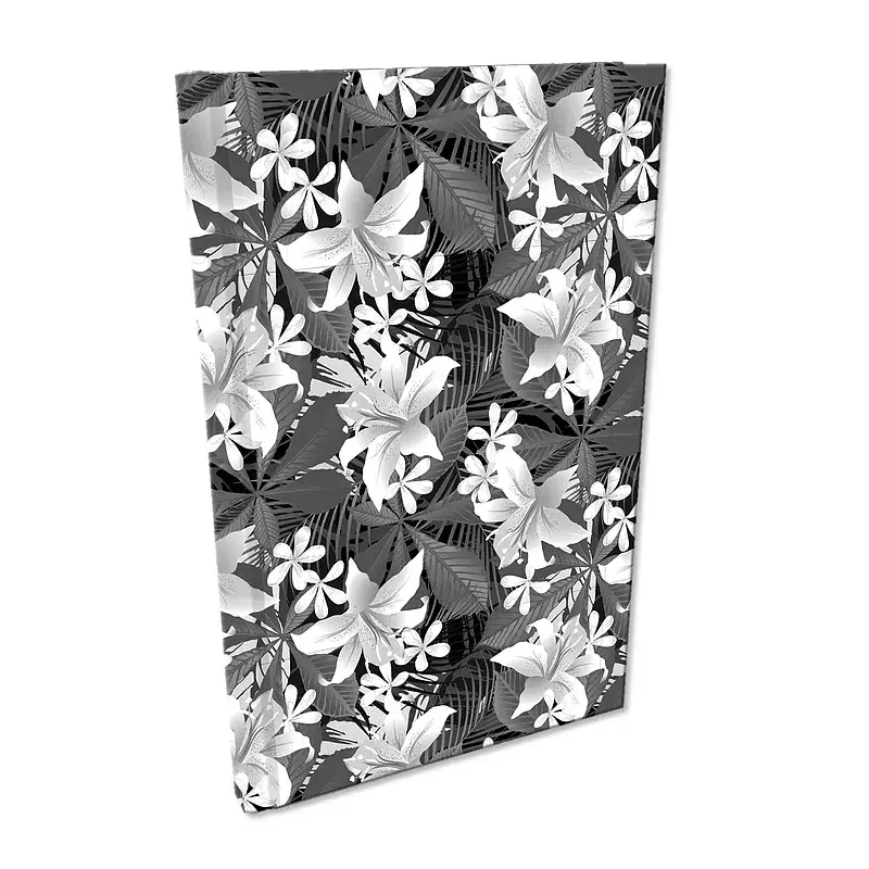 Notes a5 kratka soft touch hibiskus bw