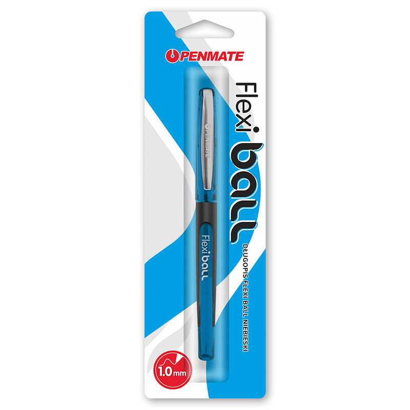 Długopis flexi ball niebieski penmate blister