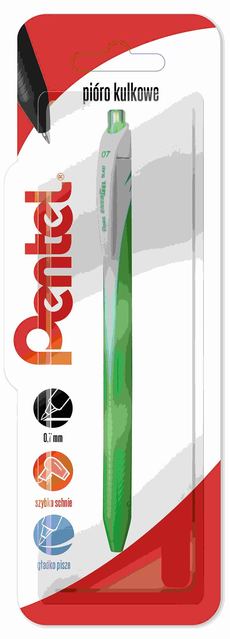 Pióro kulkowe 0,7 mm energel bl437 seledynowy 1 szt