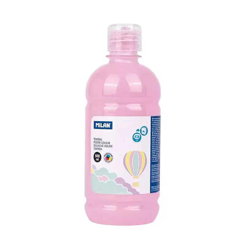 Farba tempera butelka 500 ml pastel róż