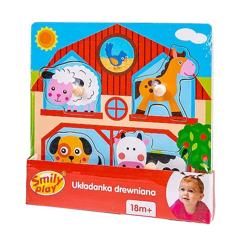 Układanka drewniana farma uchwyty spw83607 an01