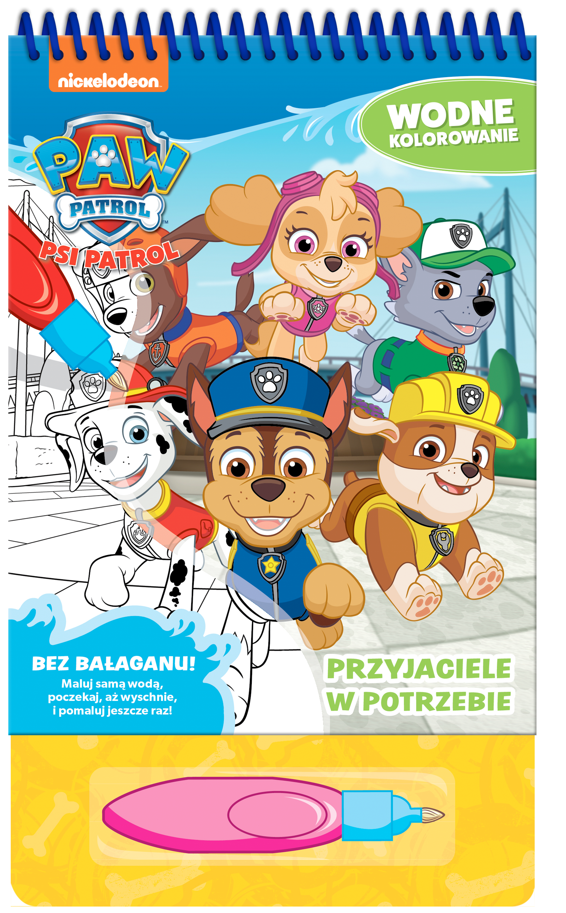 Psi Patrol. Wodne kolorowanie. Przyjaciele w potrzebie.