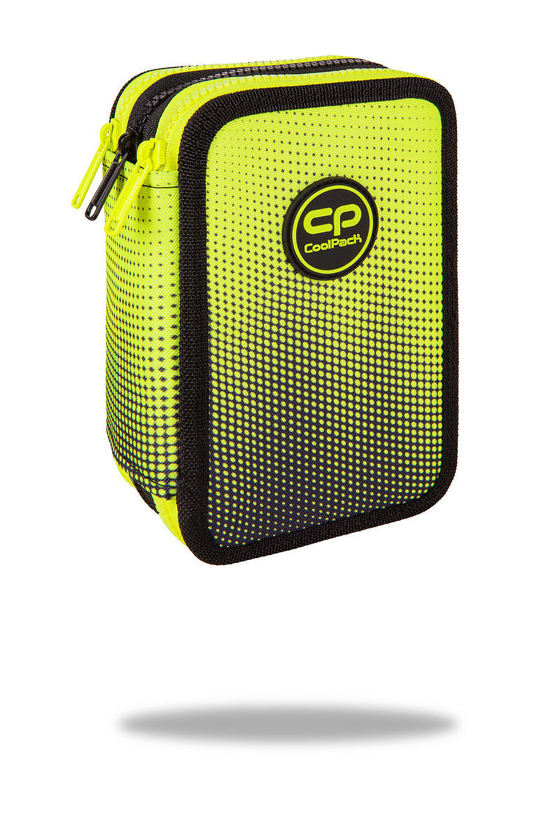 Piórnik 3-komorowy z wyposażeniem coolpack jumper 3 gradient lemon