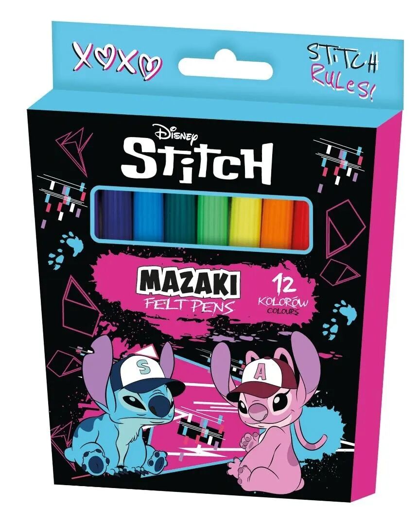 Mazaki Stitch black w kartoniku 12 kolorów
