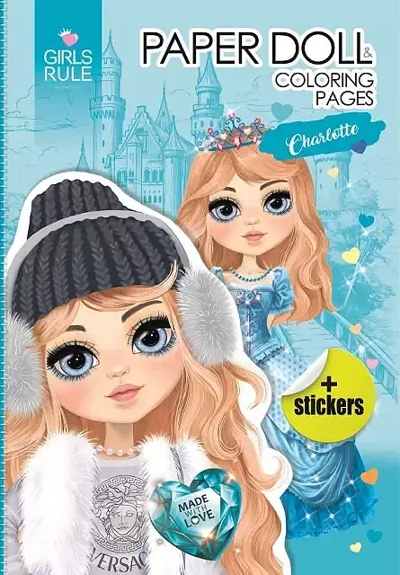 Papierowa lalka do wycinania z naklejkami charlotte