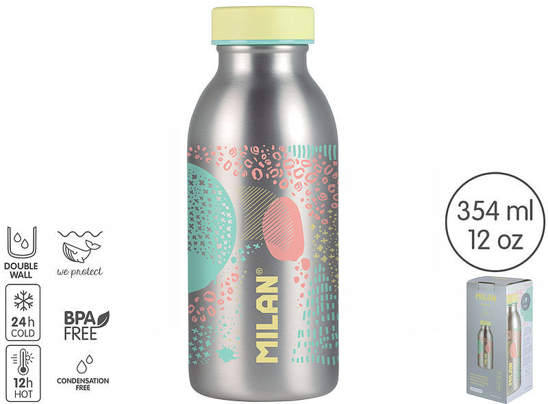 Butelka termiczna milan silver 345 ml