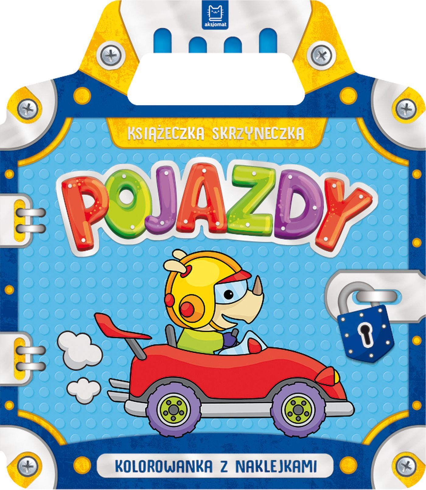 Książeczka-skrzyneczka. Pojazdy. Kolorowanka z naklejkami