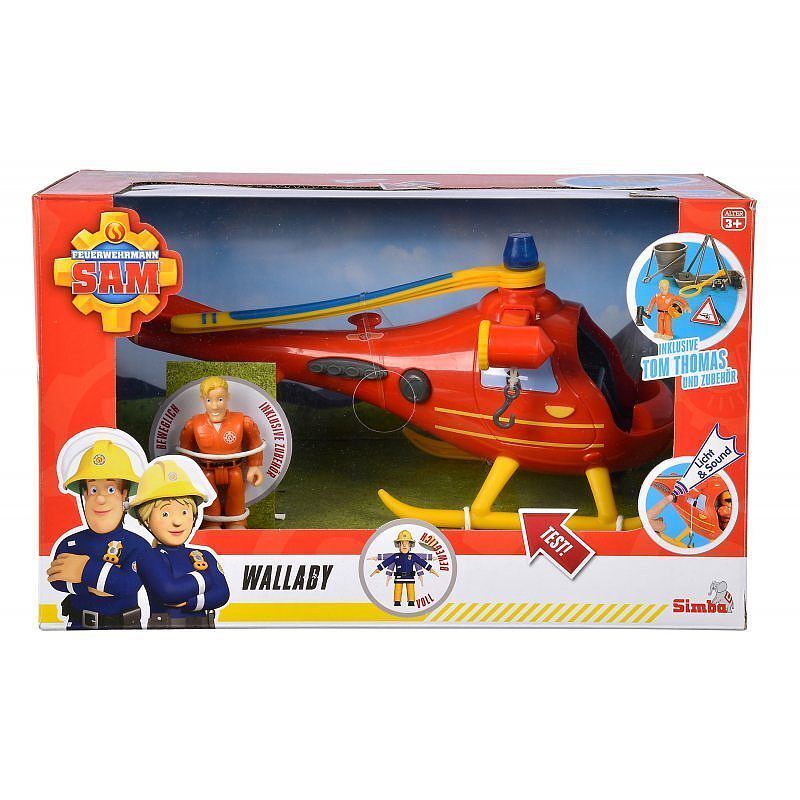 Strażak sam helikopter ratowniczy z figurką