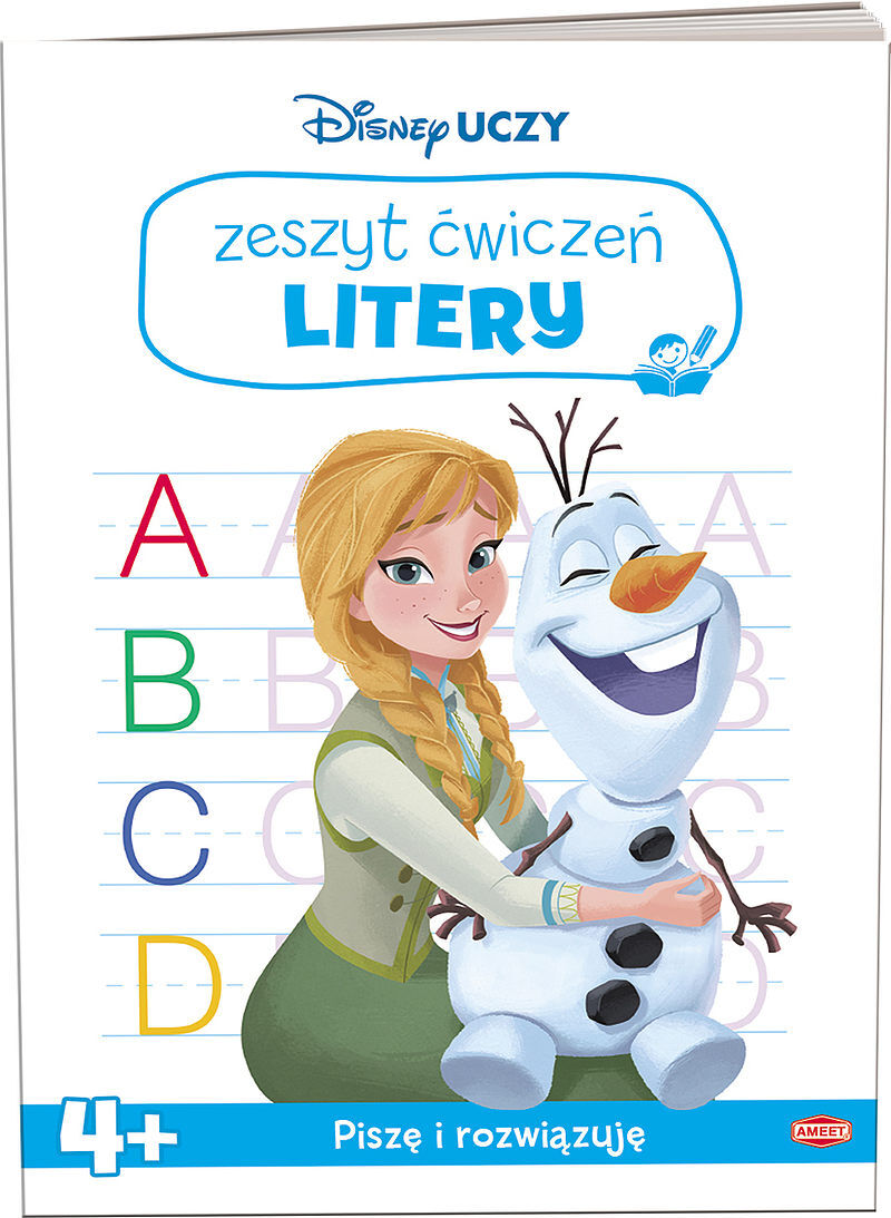 Disney uczy kraina lodu zeszyt ćwiczeń litery udz-9303