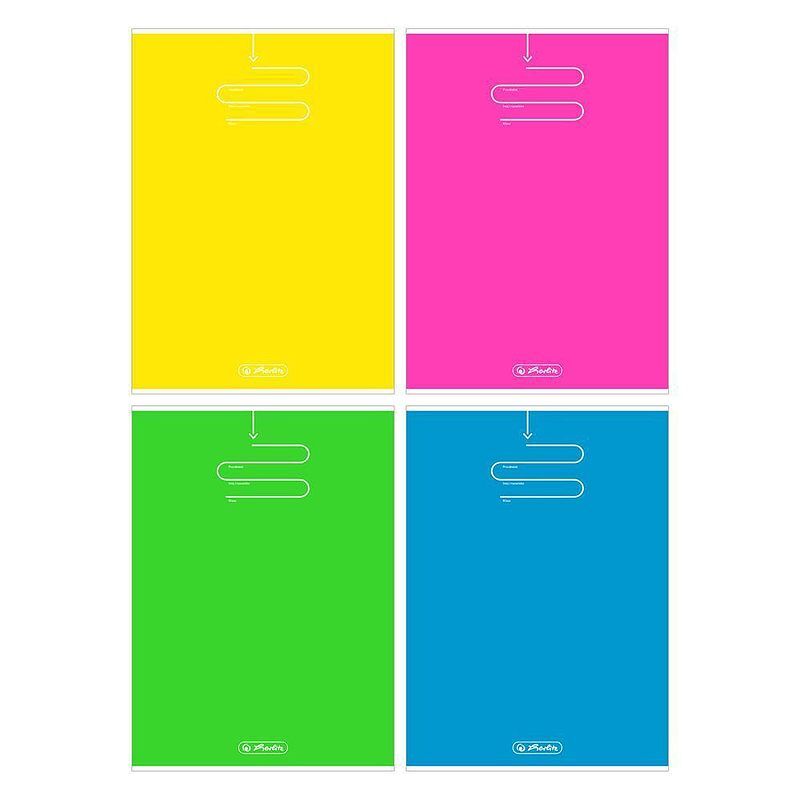 Zeszyt a4 80k kratka herlitz color blocking pakiet 5 sztuk