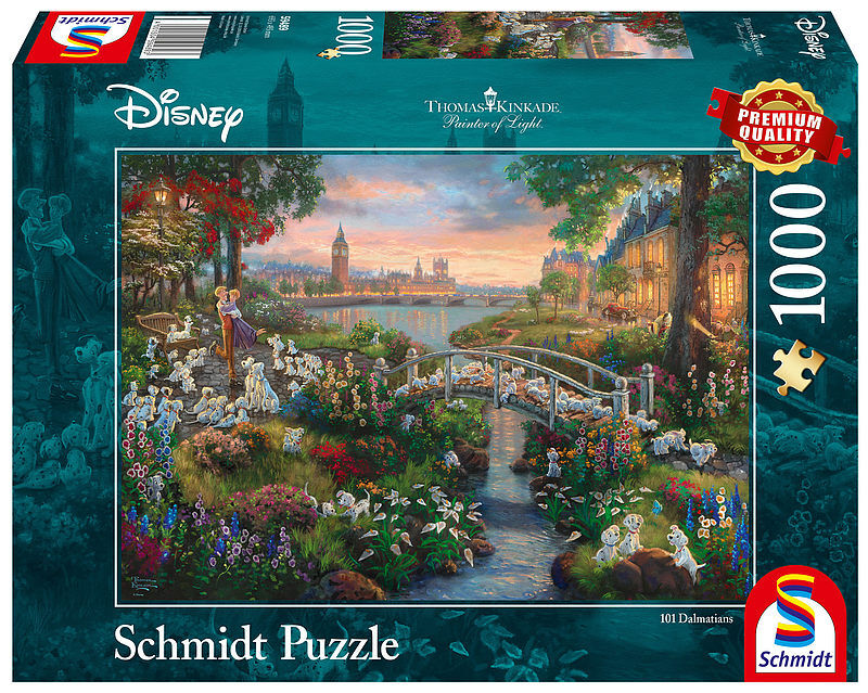 Puzzle 1000 pq 101 dalmatyńczyków t. Kinkade 108390