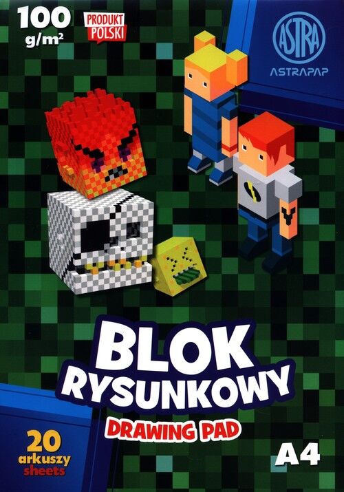 Blok rysunkowy A4 20 kartek Pixel 10 sztuk