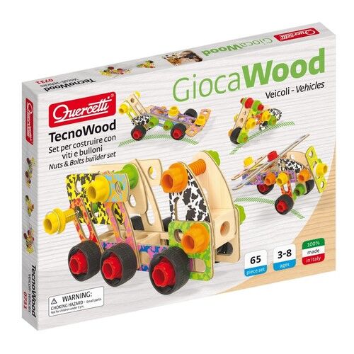 Zestaw konstrukcyjny Tecno Wood Premium Pojazdy 65 elementów
