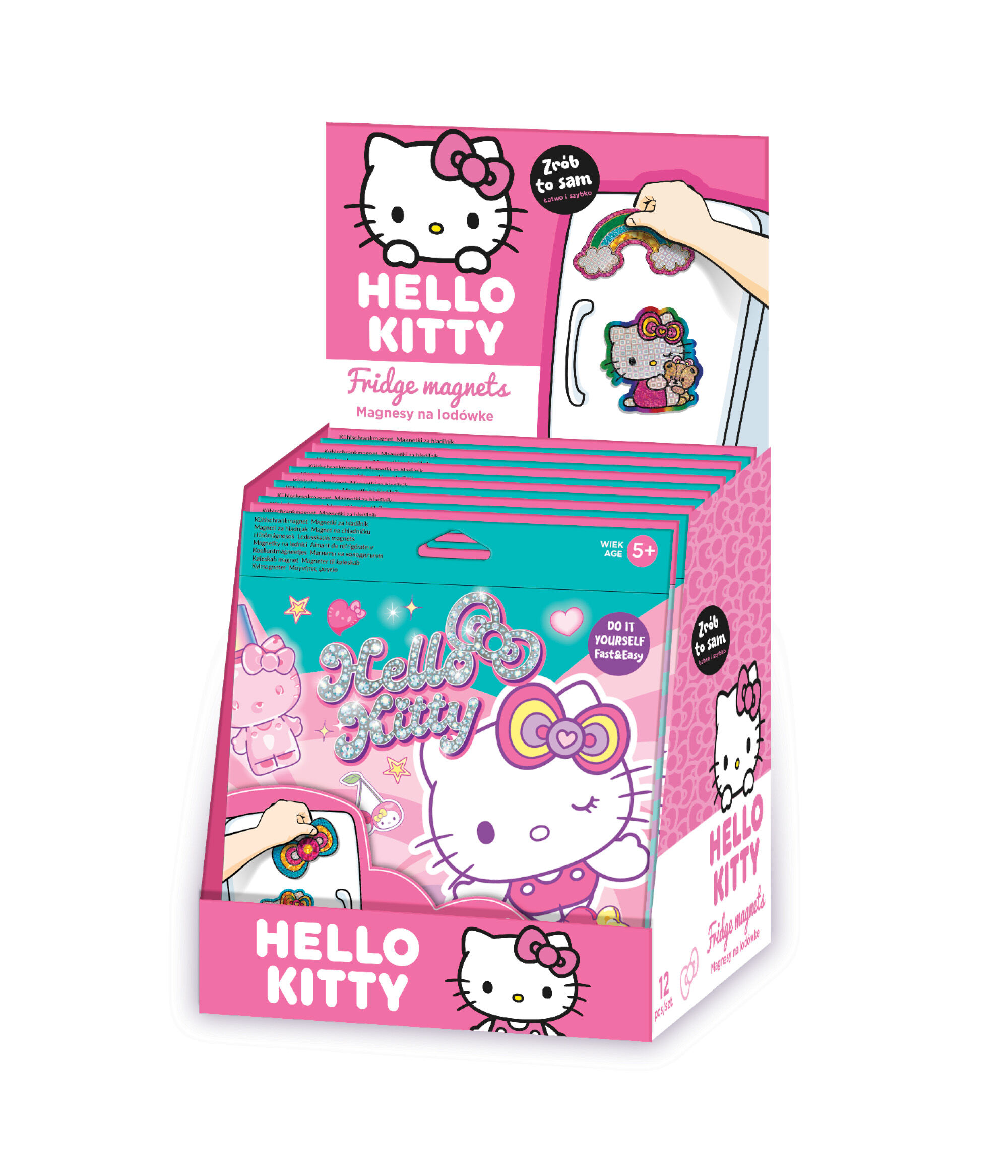 Magnes na lodówkę Hello Kitty Pink 1szt.mix