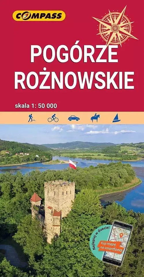 Pogórze Rożnowskie. Mapa Turystyczna w skali 1:50 000