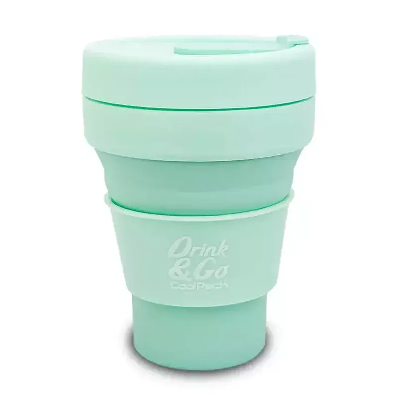 Kubek silikonowy 355 ml pastelowy powder mint