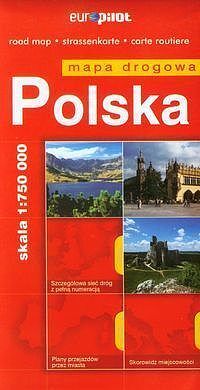 Polska. Mapa drogowa w skali 1:750 000. Europilot