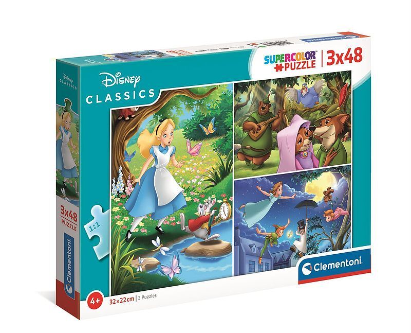 Puzzle 3x48 super color disney classic 25267