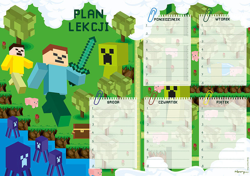 Plan lekcji a5 gra