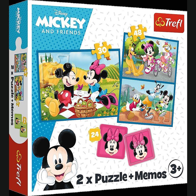 Puzzle 2w1 + memos poznaj bohaterów disney 93344