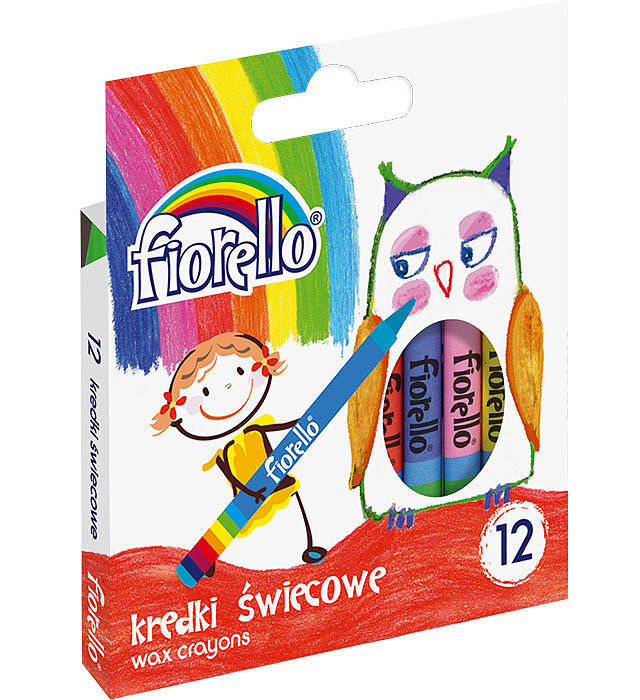 Kredki fiorello świecowe 12 kolorów