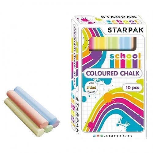 Kreda starpak szkolna kolorowa 5 kolorów 10 szt
