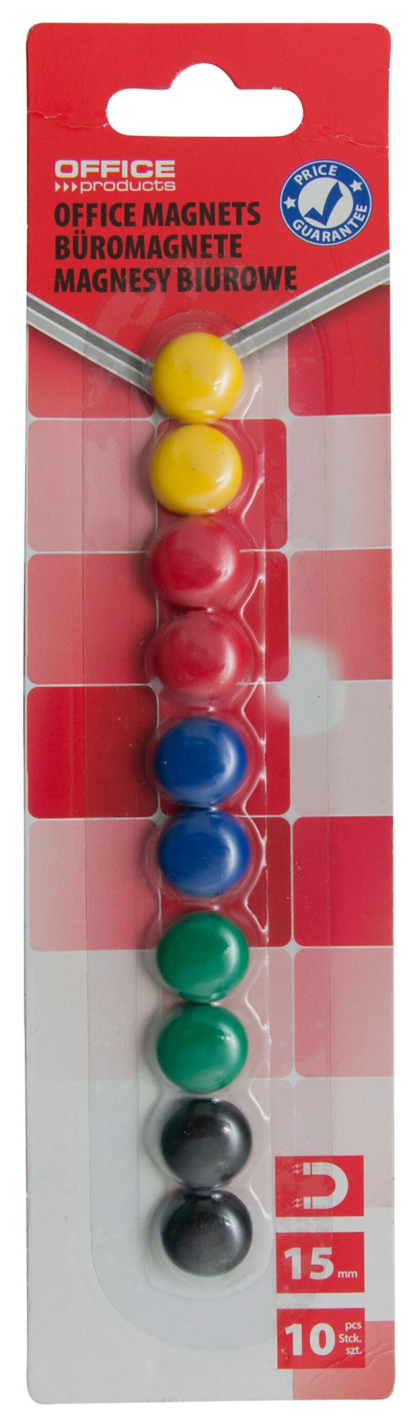 Magnesy do tablic Office Products okrągłe blister 10szt.