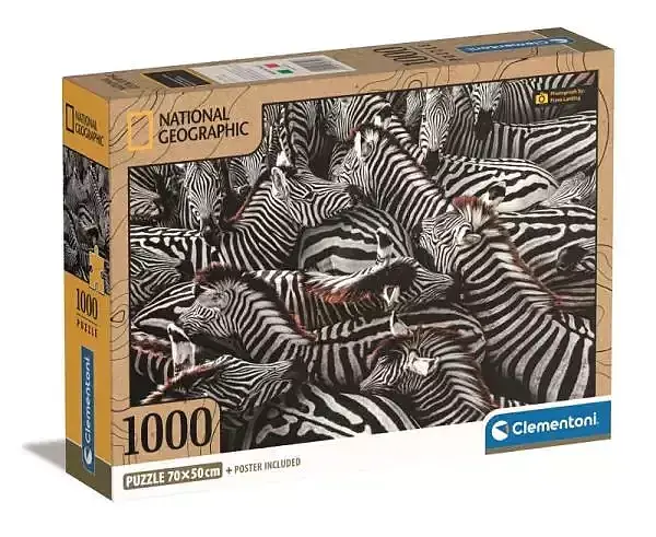 Puzzle 1000 compact national geographic zebry 39729