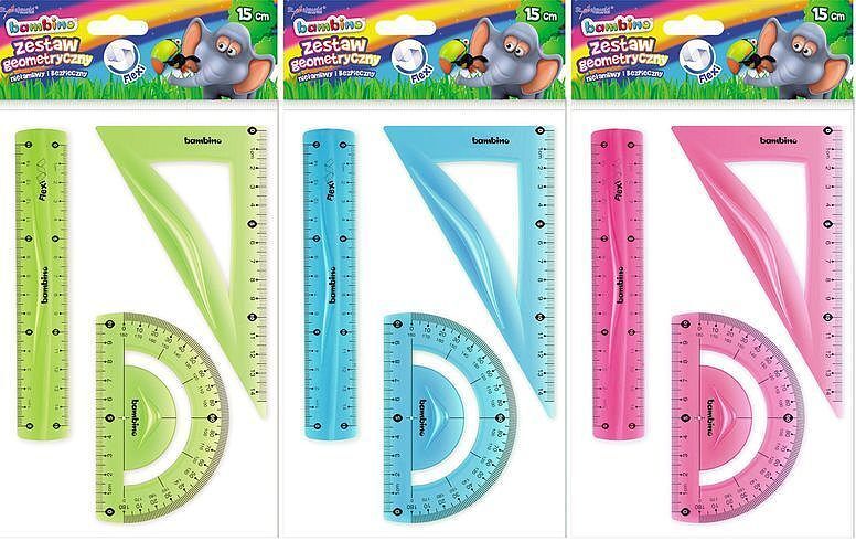 Zestaw geometryczny bambino 3 elementy 15 cm