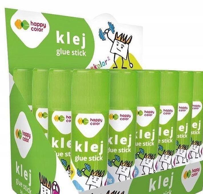 Klej w sztyfcie 15g happy color 24 szt. Paczka