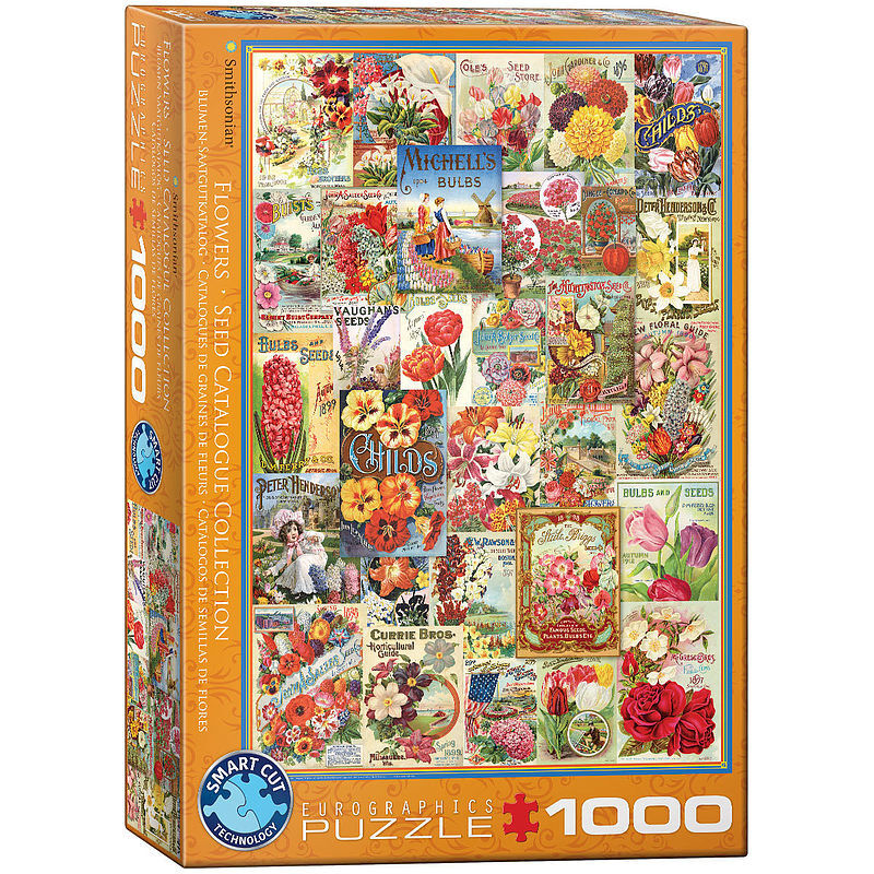 Puzzle 1000 flower seed catalog covers 6000-0806