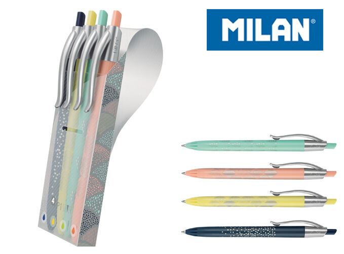 Długopis Milan p1 silver 4 kolory w etui