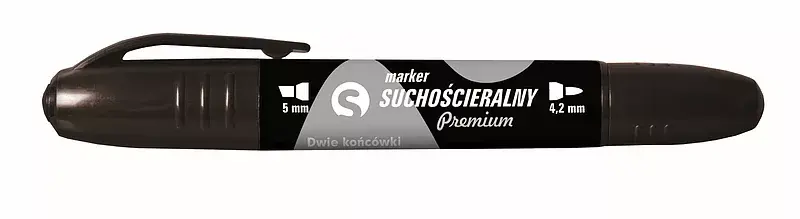 Marker suchościeralny  premium czarny paczka 12 sztuk