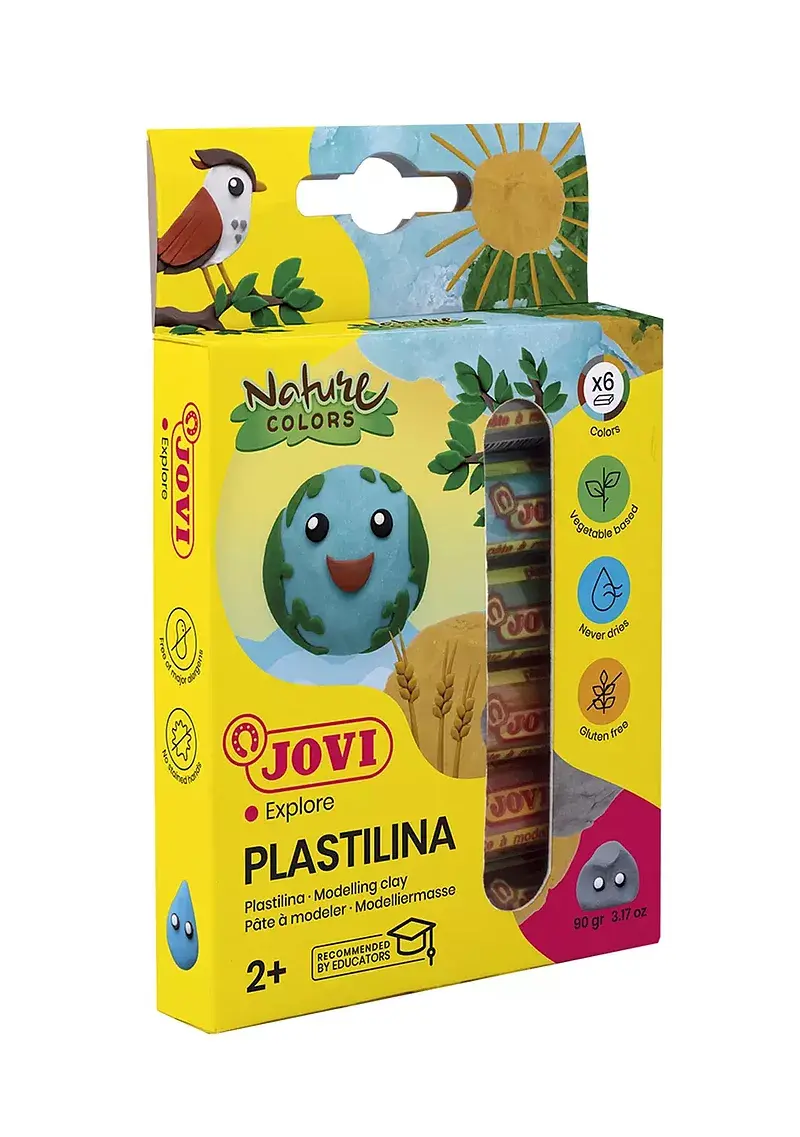 Plastelina  naturalna 6 kolorów  po 15 g